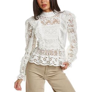 Patrizia - Elegant White Lace Blouse